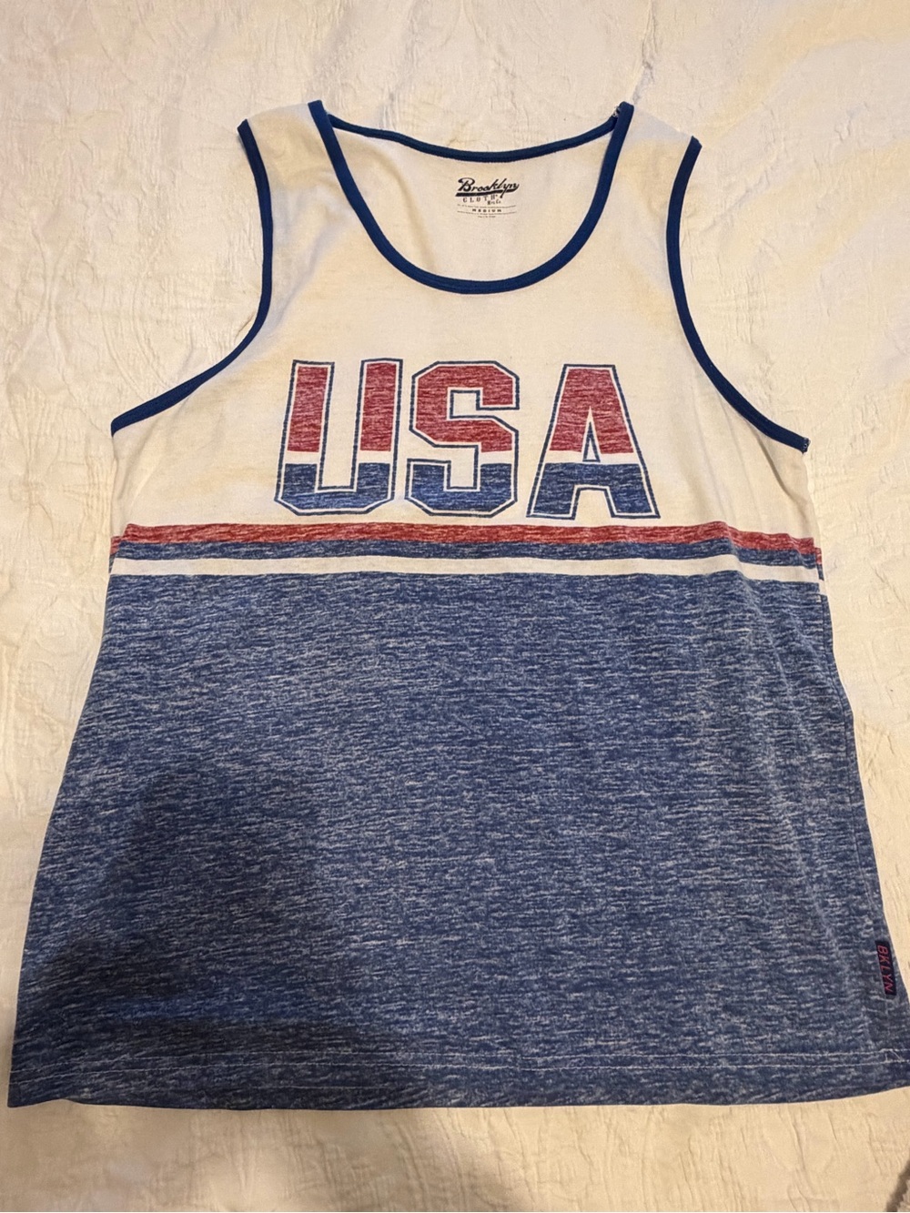Brooklyn Cloth Men’s USA Tank Top - Blue/White/Red, Size M